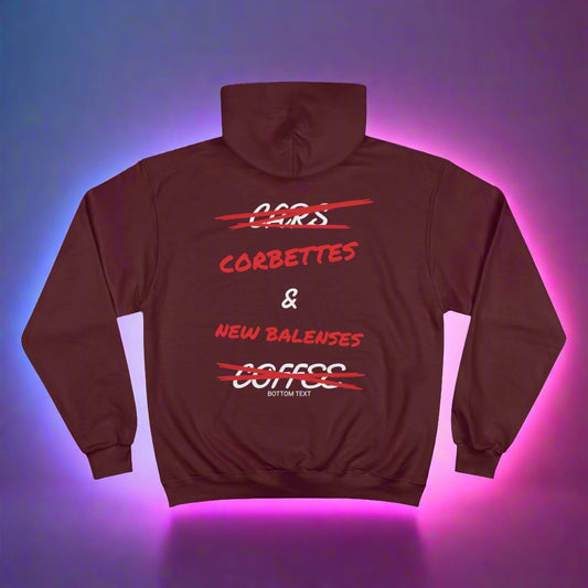 CORVETTES AND NEW BALENSES CHAMPION HOODIE