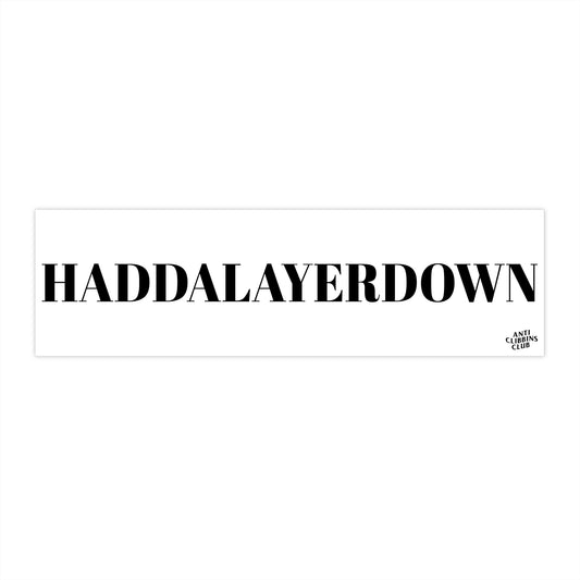 HADDALYDYER DOWN BUMPLER STIKER (W)